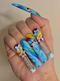 RAINBOW DASH Liquid Aquarium Press On Nails