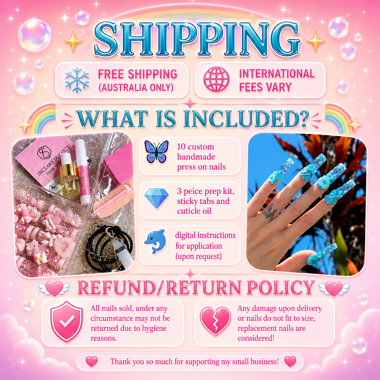 BMTH Press On Fake Nails
