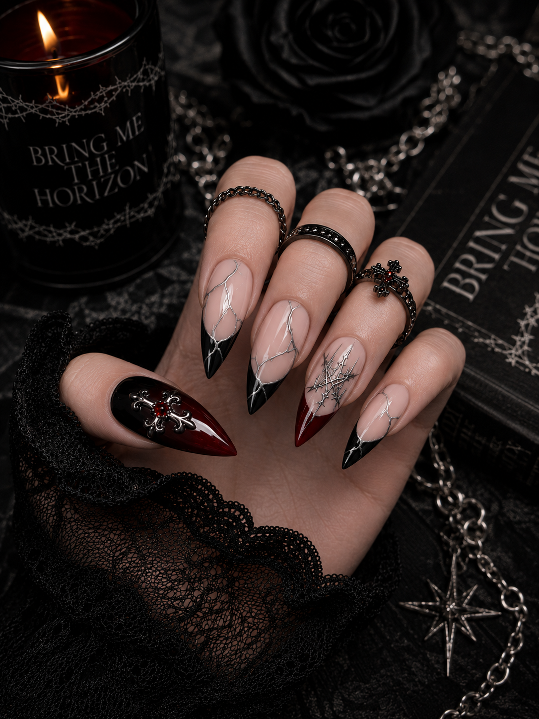 BMTH Press On Fake Nails